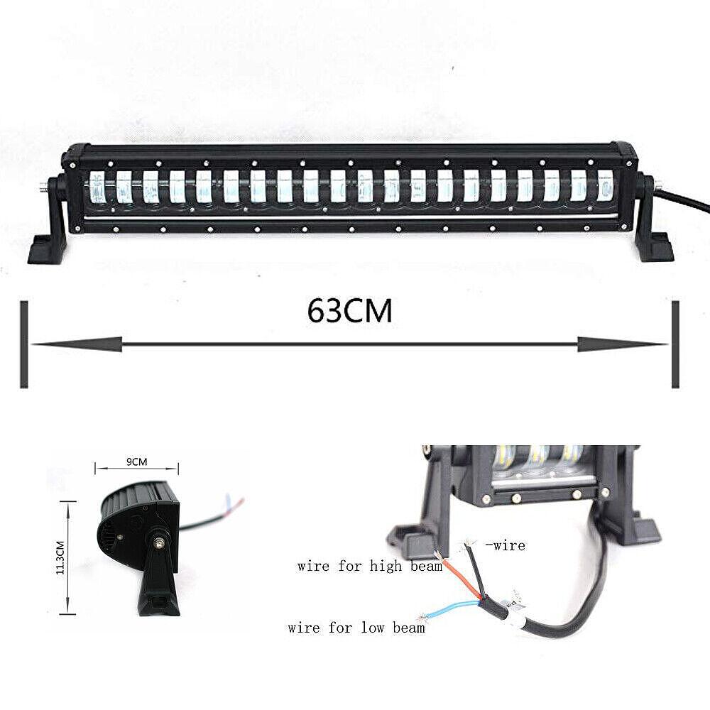 10D 63см 160W LED LIGHT BAR с лупи, Hi/Lo Основна и габаритна светлина, прав led лайт бар
