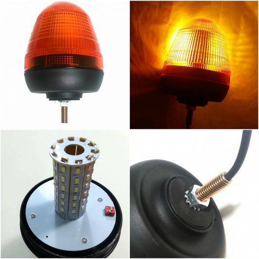 LED Аварийна/сигнална лампа Маяк буркан 12/24V