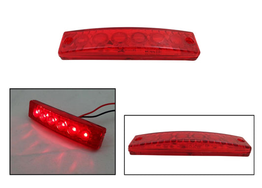 Светодиоден Маркер, габарит, токос, светлина със 6 LED за камион, бус, ван, ремарке, каравана, платформа 12V червени