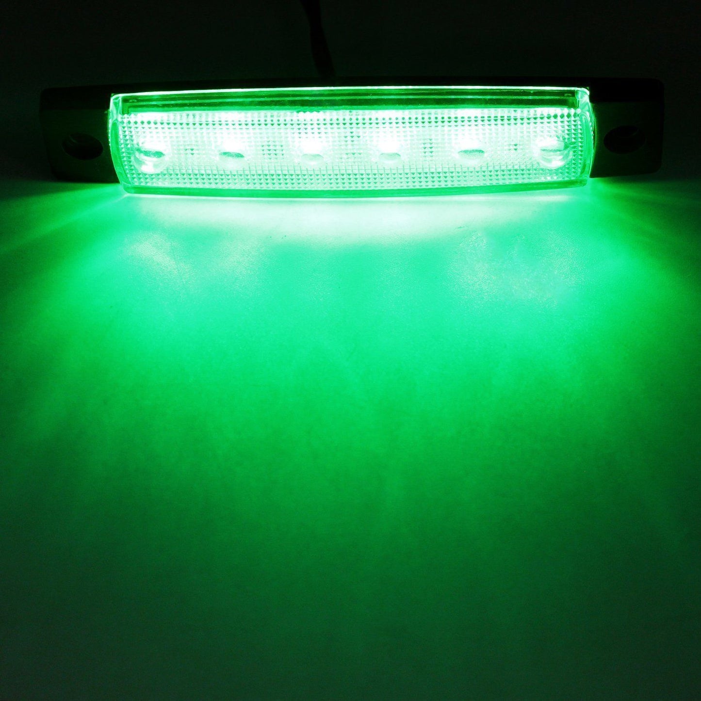 Светодиоден Маркер, габарит, токос, рибки, рибка, светлина със 6 LED за камион, бус, ван, ремарке, каравана, платформа, 24V зелен, зелени