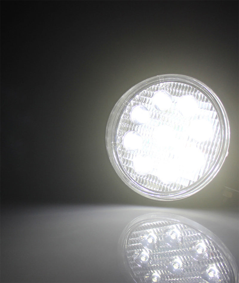 Комплект 2 Броя 42W Кръгли Мини Led Диоден Фар Прожектор Дневни Светлини 12V 24V