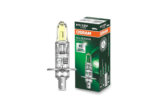 1бр Халогенна крушка Osram H1 All season 12V, 55W, P14.5s