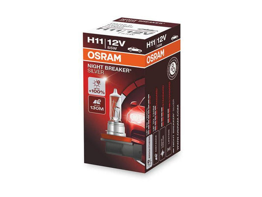 1бр. Халогенна крушка Osram H11 Night Breaker Silver 12V, 60/55W, PGJ19-2, 1350lm