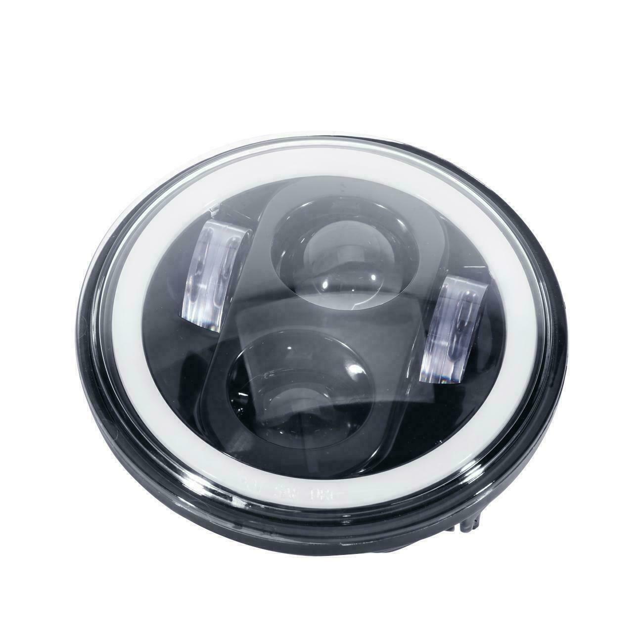 1бр. Кръгъл LED фар 5.75" 80W H4 букса, къси, дълги, дневни и мигач