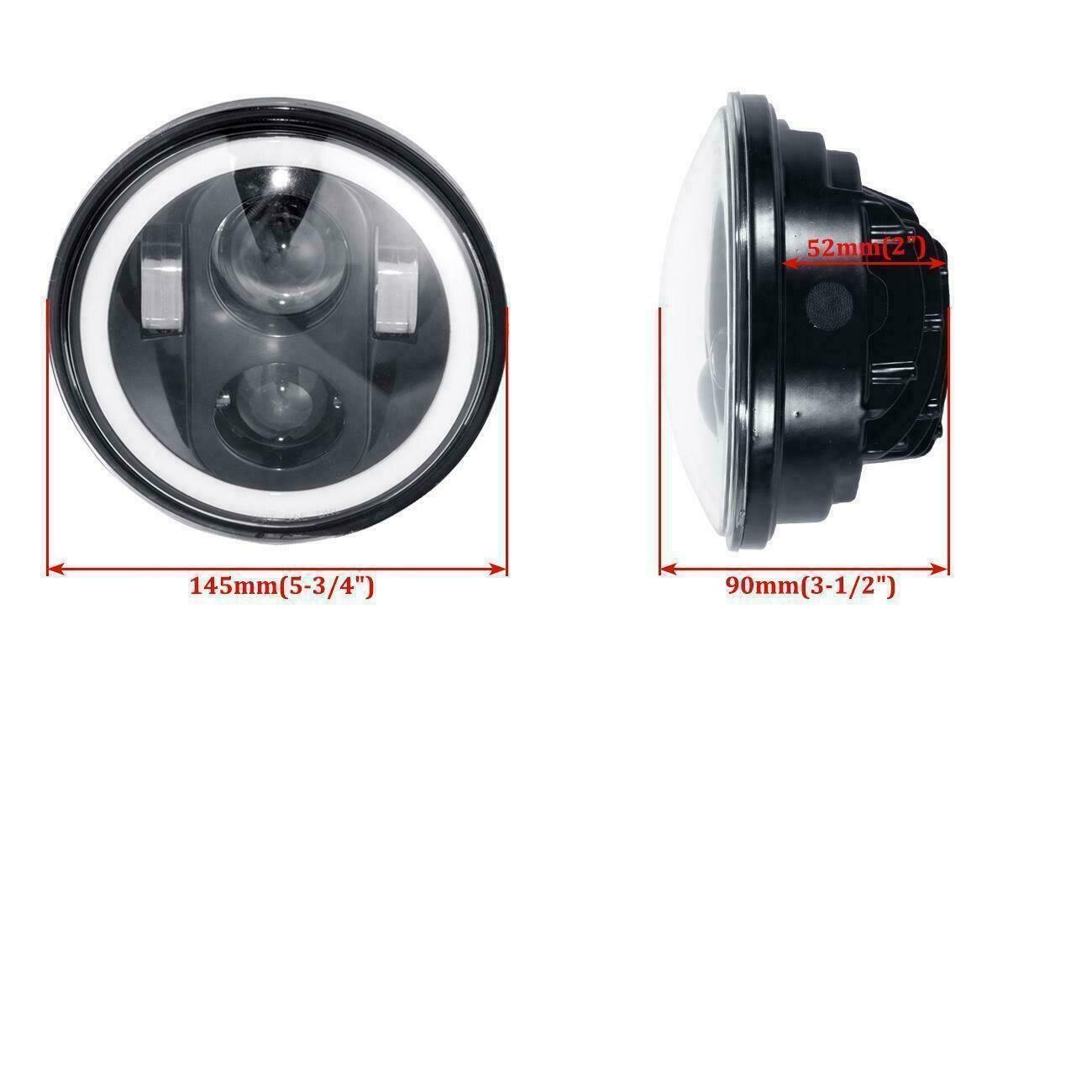 1бр. Кръгъл LED фар 5.75" 80W H4 букса, къси, дълги, дневни и мигач