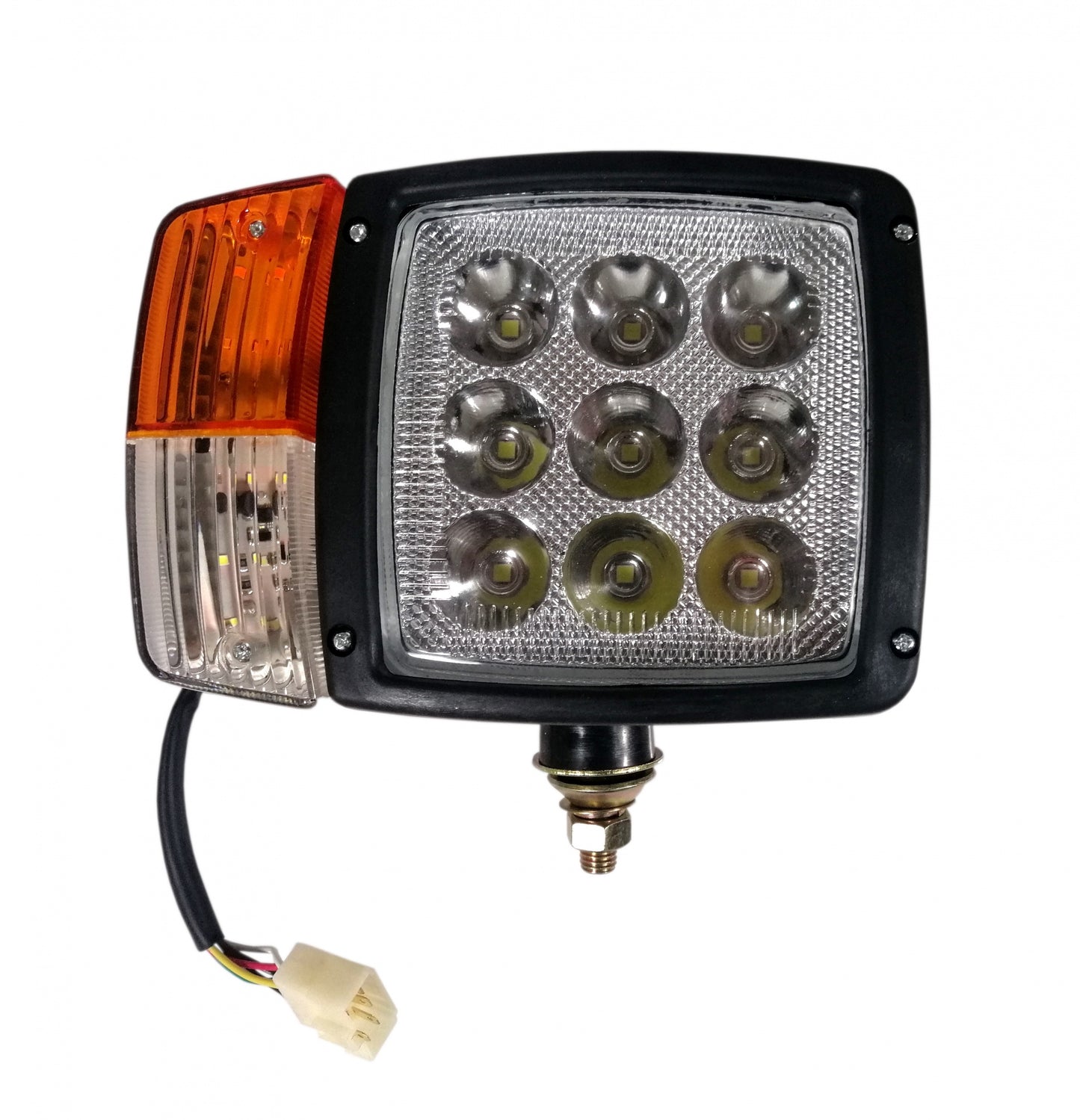 Комплект LED Фарове с Мигач, Габарит, Подходящ за Трактор, Комбайн, Багер, Снегорин и др - 9 диода (27W, 2200-2700 lm за всяка светлина)