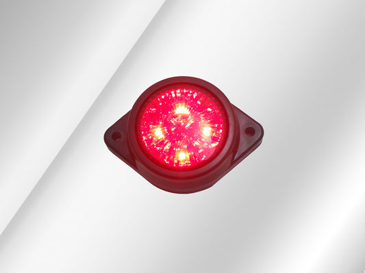 1 брой LED червен кръгъл диоден габарит маркер токос 5 диода 24V за камион бус ван каравана платформа кемпер и др. 60 мм