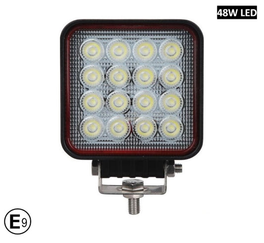 11 См Квадратен 48W Супер Мощен PRO Led Диоден Халоген Led Лампа Прожектор 12V 24V