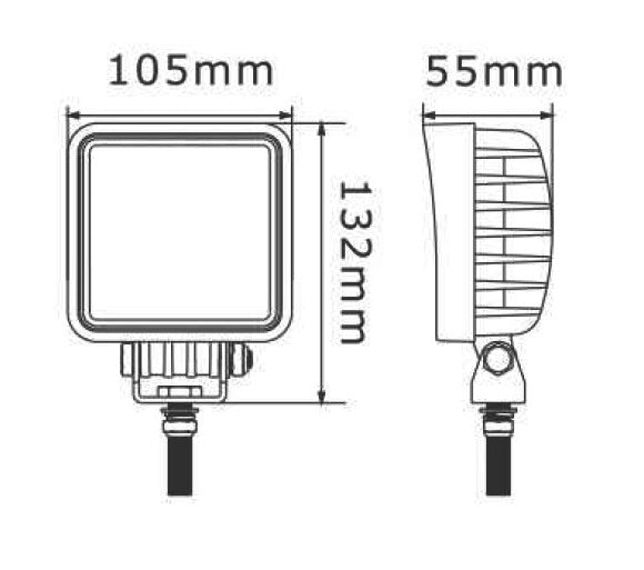 10См 27W Супер Мощен Квадратен PRO Led Диоден Халоген Led Лампа Прожектор 12-24V
