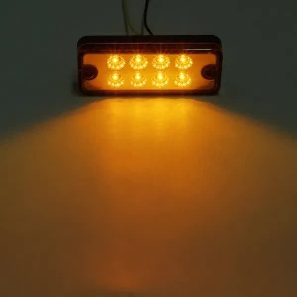 8 LED Оранжеви - Диодни Led Габарити / Светлини / Токоси - 99mm x 40mm - 12V