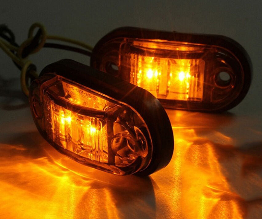 1 Брой 12V Оранжев Led  Диоден Маркер Габарит Токос - За Бусове Камиони Ремаркета