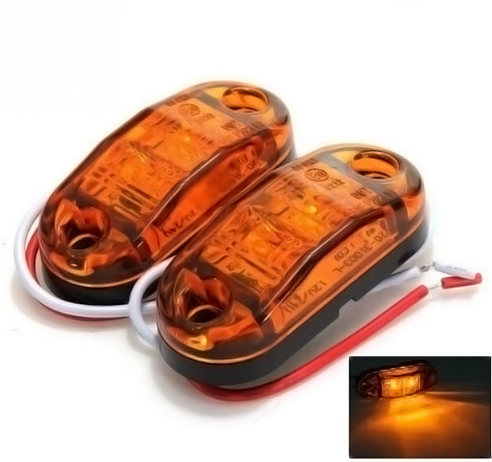 1 Брой 12V Оранжев Led  Диоден Маркер Габарит Токос - За Бусове Камиони Ремаркета