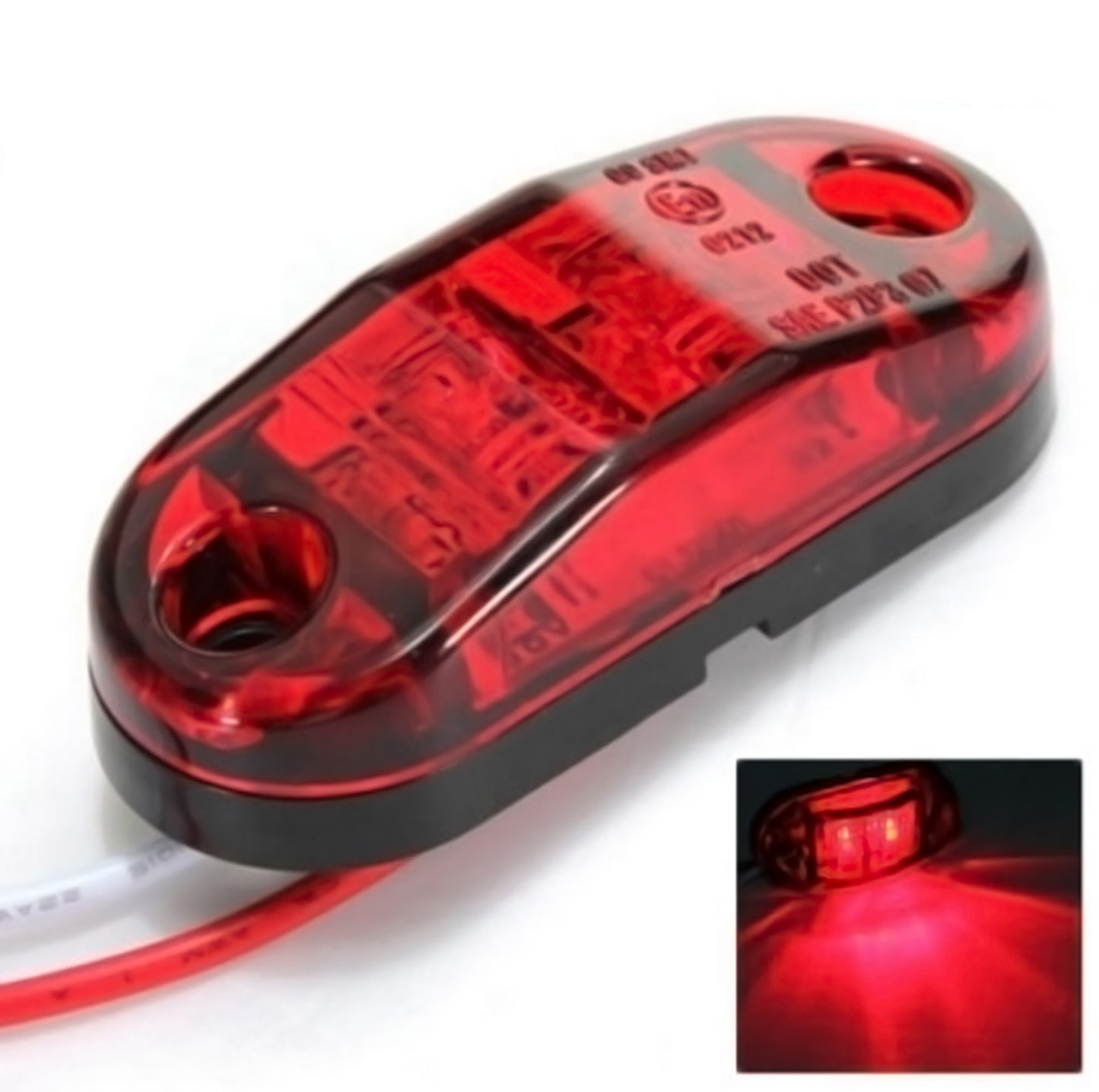 1 Брой 12V Червен Led  Диоден Маркер Габарит Токос - За Бусове Камиони Ремаркета