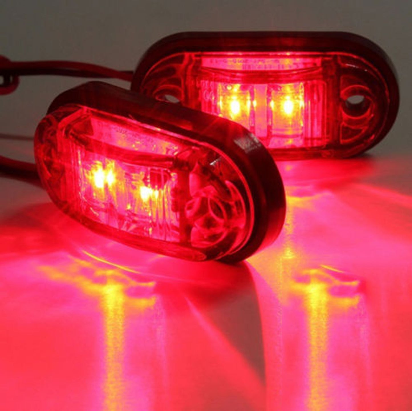 1 Брой 12V Червен Led  Диоден Маркер Габарит Токос - За Бусове Камиони Ремаркета