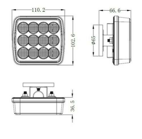 Безжични Wireless с Mагнит 12-24v LED Червени Светлини за Ремарке