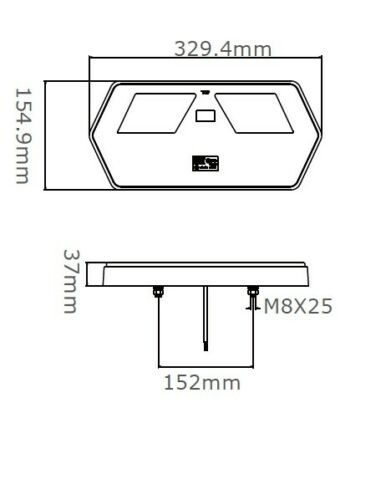 Комплект LED Диодни Стопове, Неон, Динамичен Мигач, 6 Функции, 12/24V
