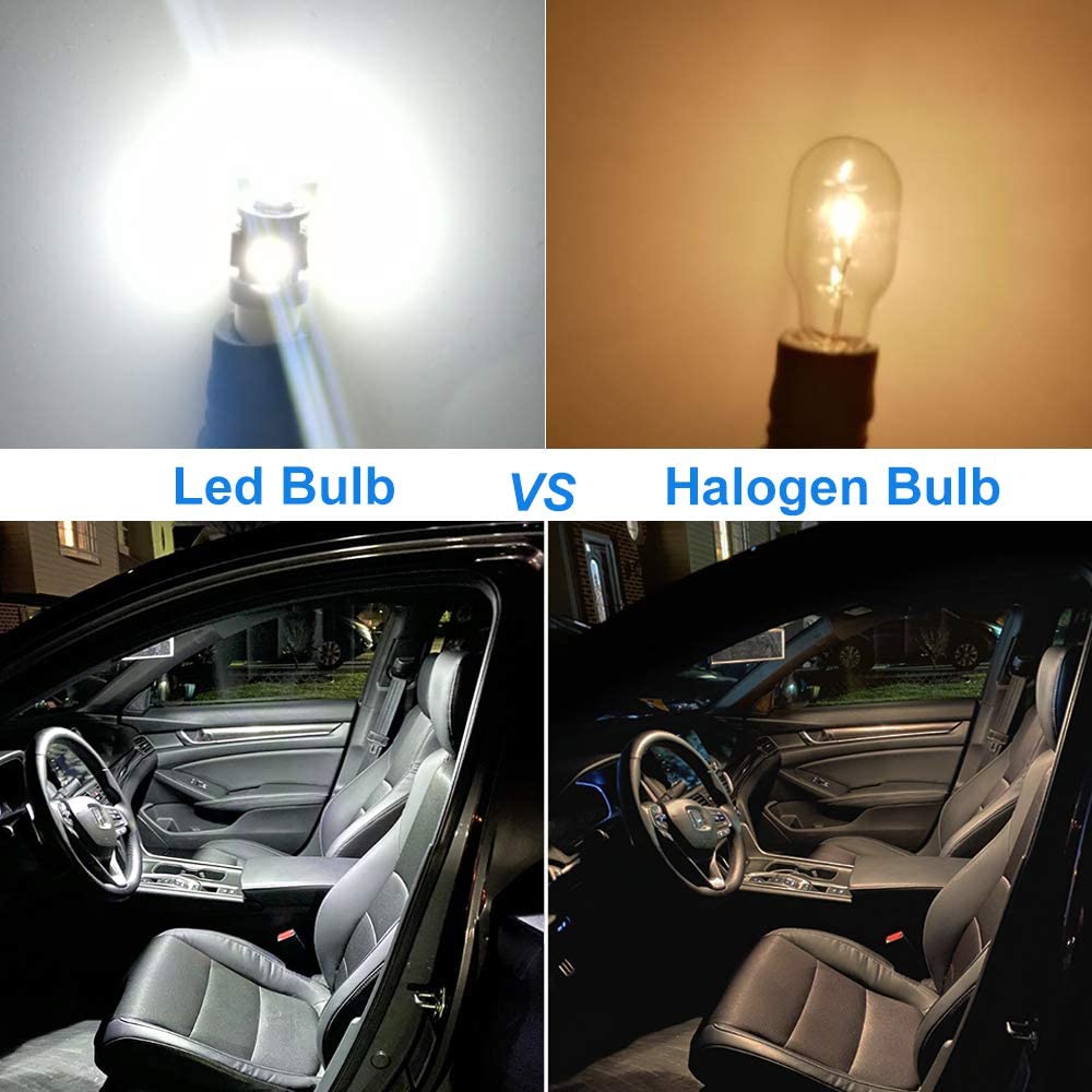 LED  Диодни Крушки За Габарит, Т10 W5W, 5 SMD, 12V, Бяла Светлина