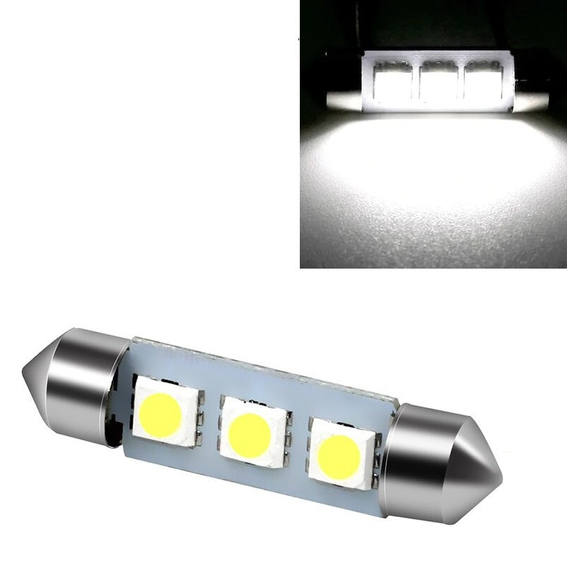 LED  Диодни Крушки, C5W, 3 Smd, 31mm, 12V, Бяла Светлина