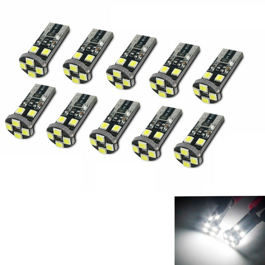 LED  Диодни Крушки За Габарит, Т10 W5W, 8 SMD, 12V, Canbus - Error free , Без грешки