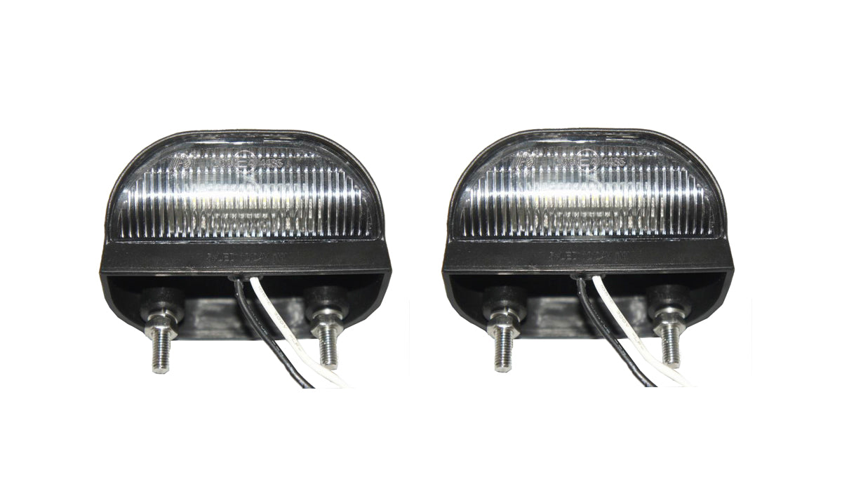 2 Броя Комплект LED Oсветление, Led Плафон за Регистрационен Номер, 12V-24V, 75X45mm