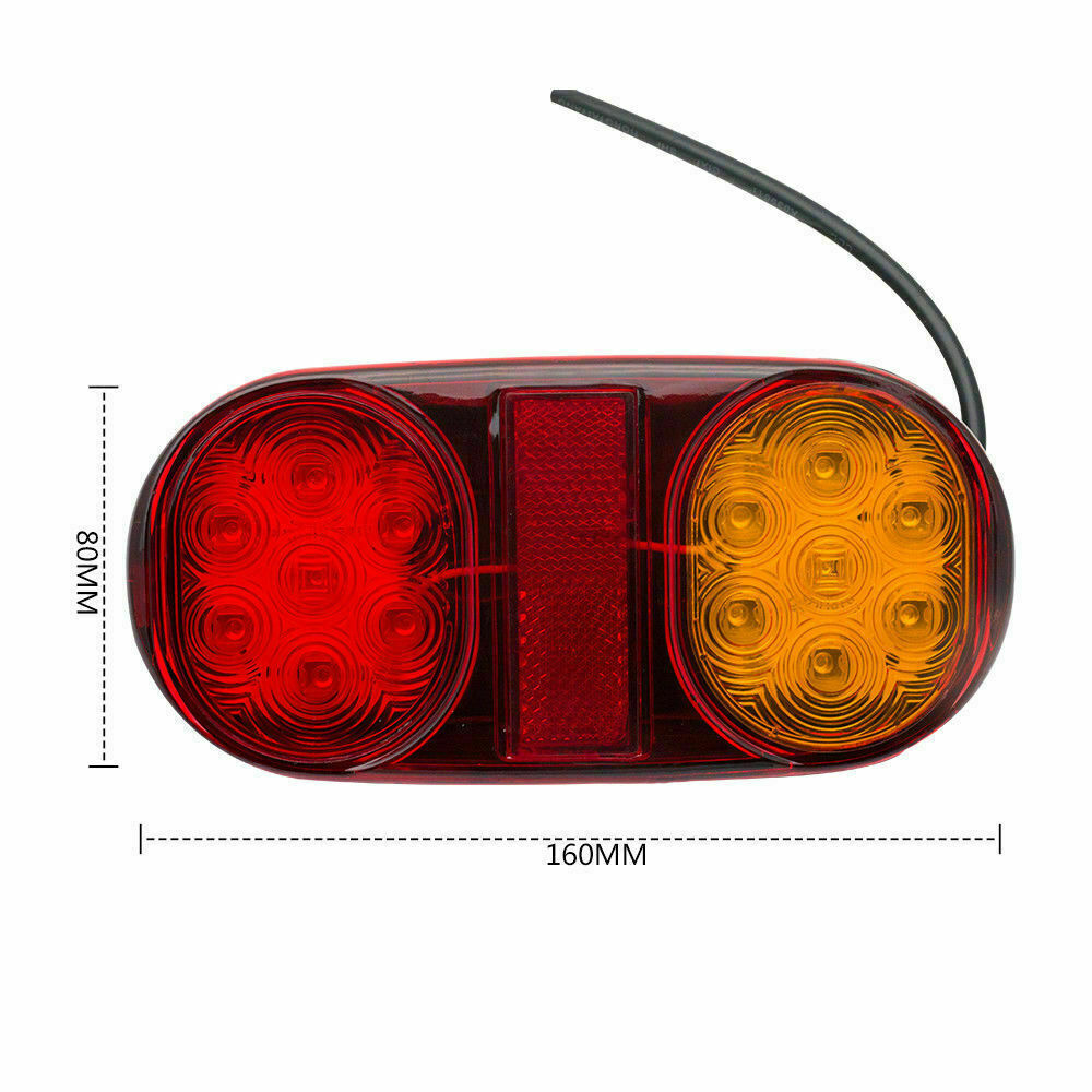 LED  Диоден Стоп, 12V, 160мм x 80мм, За Камион, Ремарке, Бус, Е11