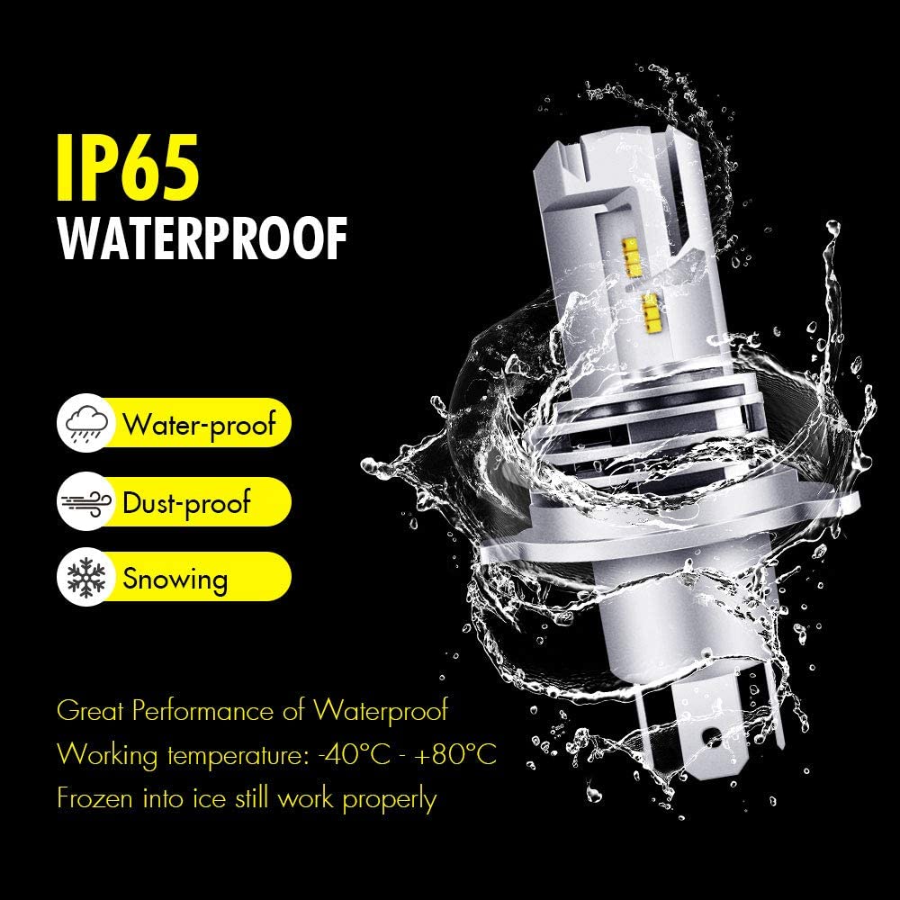 Комплект Умалени Мини LED Диодни Крушки М3 H4 Х4 12V 24V 50W 5000lm за Трактори Мотоциклети Мотори Автомобили
