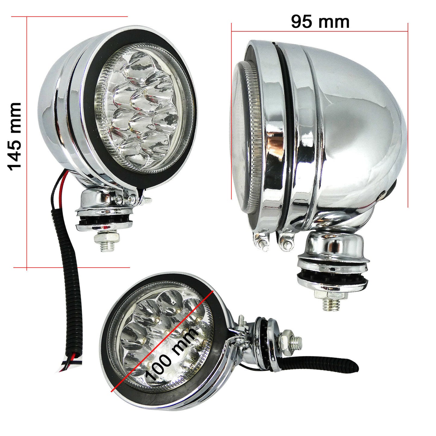 1 БРОЙ LED 4  100 мм Led Диоден Фар Прожектор Халоген За Джип Мотор 12V