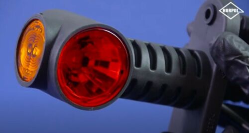 12см LED  Габарит, Рогче, 12V-24V, 3 SMD Диода, Тройна Функция, Червена, Бяла, Жълта Светлина, 3D Светлинен Ефект