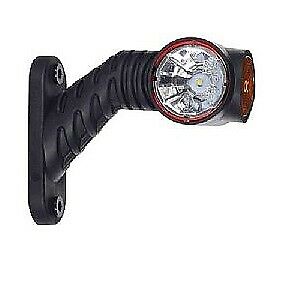Комплект 2 броя LED  Габарит, Рогче, 12.5см, 12V-24V, 3 SMD Диода, Тройна Функция, Червена, Бяла, Жълта Светлина, 3D Светлинен Ефект
