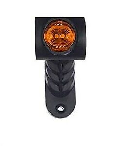 Комплект 2 броя LED  Габарит, Рогче, 12.5см, 12V-24V, 3 SMD Диода, Тройна Функция, Червена, Бяла, Жълта Светлина, 3D Светлинен Ефект
