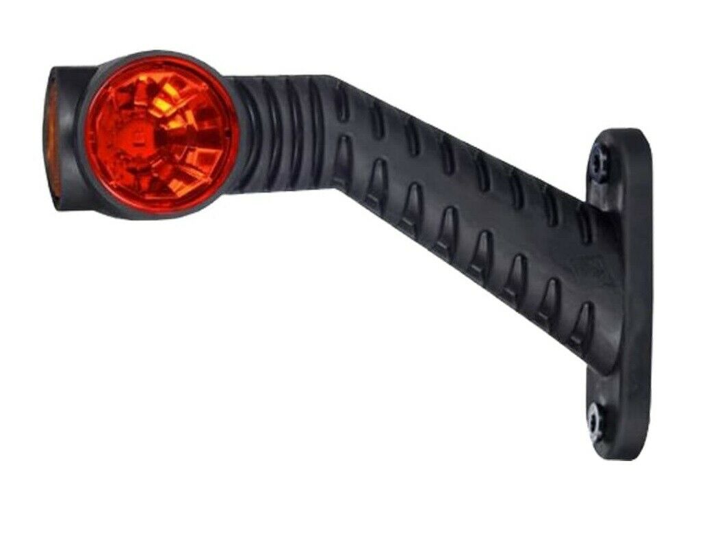 Комплект 2 броя LED  Габарит, Рогче, 17.5см, 12V-24V, 3 SMD Диода, Тройна Функция, Червена, Бяла, Жълта Светлина, 3D Светлинен Ефект
