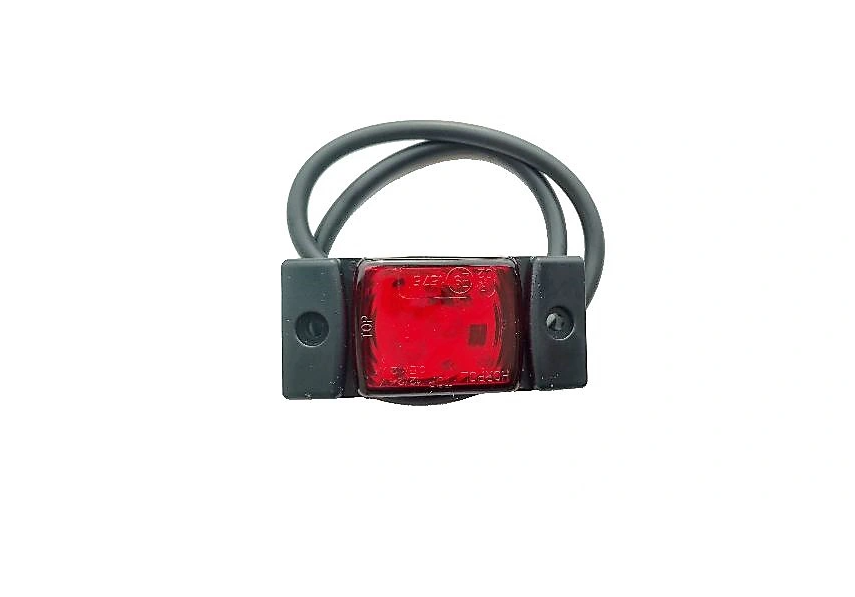 LED Светодиоден Габарит, Маркер, Токос, Червен, Е-Mark, 3 LED, 12V-24V, 7.3 см