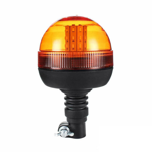 LED Аварийна, Сигнална Лампа, 40 Диода, 3 Режима На Светлина, Маяк, Буркан, Оранжева, Жълта, 12V - 24V, Е-Mark E9