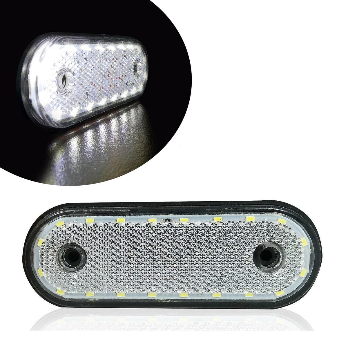LED Диоден Габарит, Маркер, Токос, Бял, Червен, Жълт, Маркер, 20 Диода, 12V - 24V за камион бус, ван, каравана, платформа, кемпер