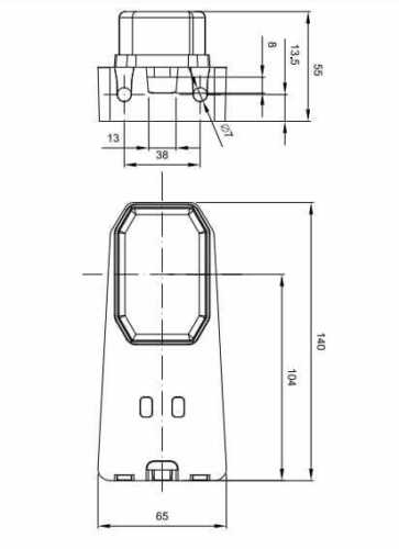 LED  Габарит със Стойка, Рефлектор, Бяла Светлина, Маркер, Токос, 12V - 24V, E-Mark E9, За Каравана, Кемпер и др.