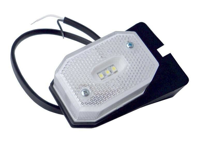 LED  Габарит със Стойка, Рефлектор, Бяла Светлина, Маркер, Токос, 12V - 24V, E-Mark E9, За Каравана, Кемпер и др.