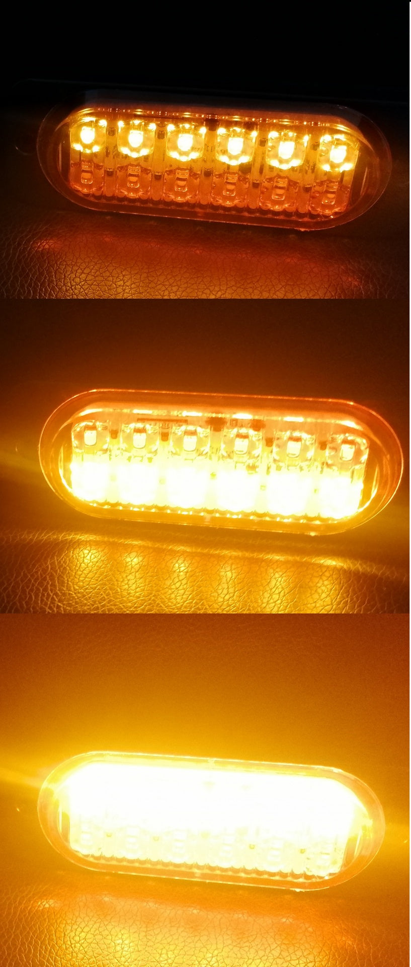 12 LED Аварийна Лампа За Пътна Помощ, Жълта Блиц Светлина, Мигаща!