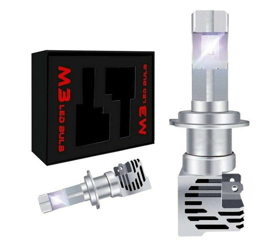 Комплект Умалени Мини LED Диодни Крушки M3 H1 Х1 12V 24V 50W 5000lm за Трактори Мотоциклети Мотори Автомобили