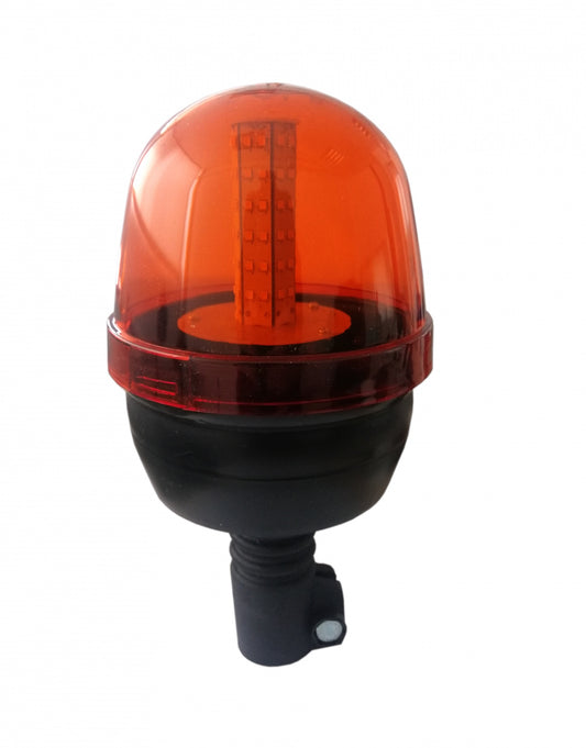 LED Аварийна, Сигнална Лампа Маяк Буркан 12/24V Оранжева, Жълта с Гладко Стъкло и 3 Режима На Светлина