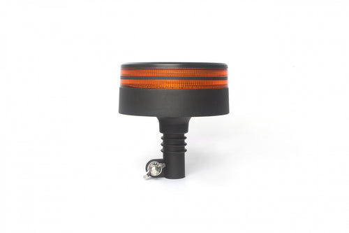 25W LED Аварийна Сигнална Лампа Маяк Буркан Двуредов с 50 Диода Оранжева Жълта 12V - 24V за монтаж на тръба