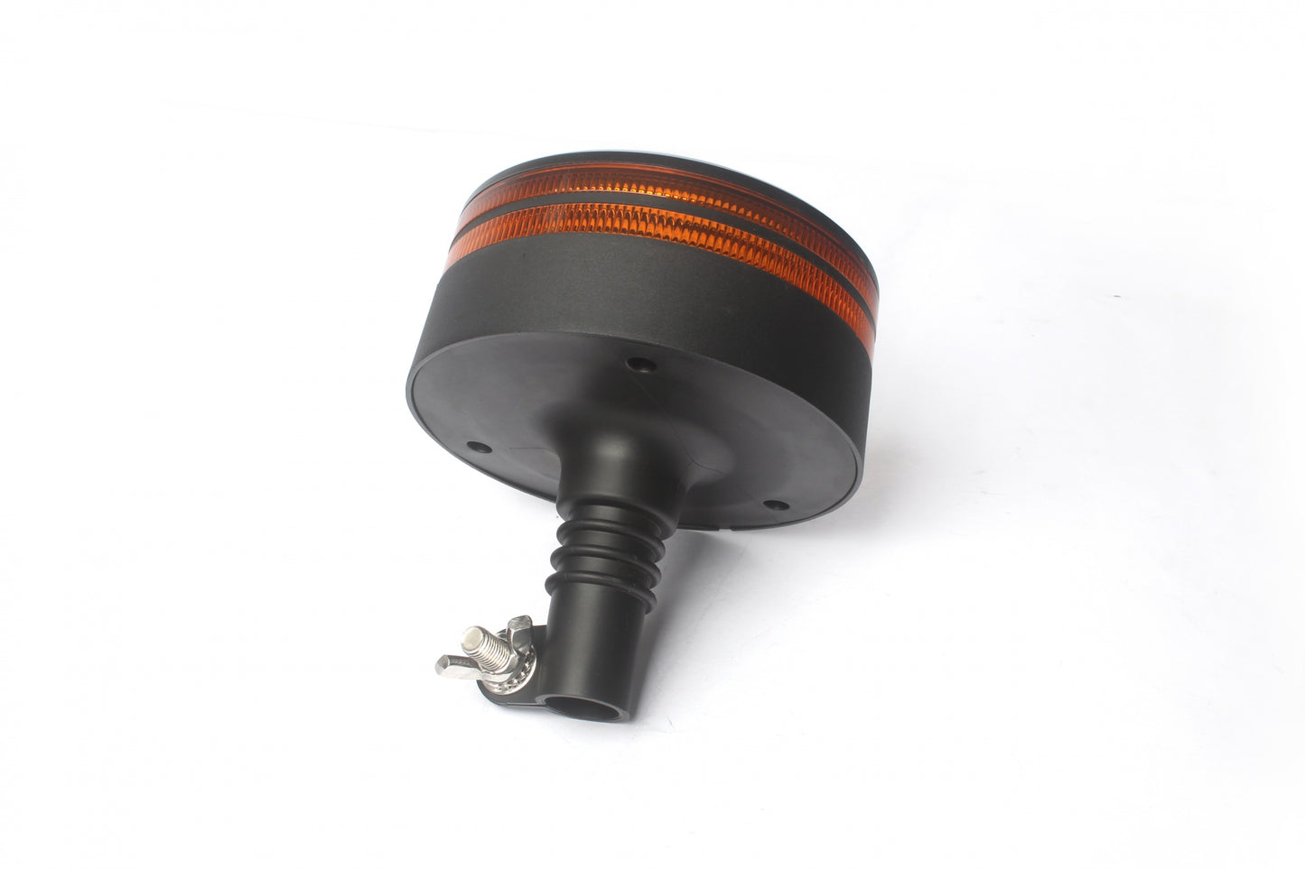 25W LED Аварийна Сигнална Лампа Маяк Буркан Двуредов с 50 Диода Оранжева Жълта 12V - 24V за монтаж на тръба