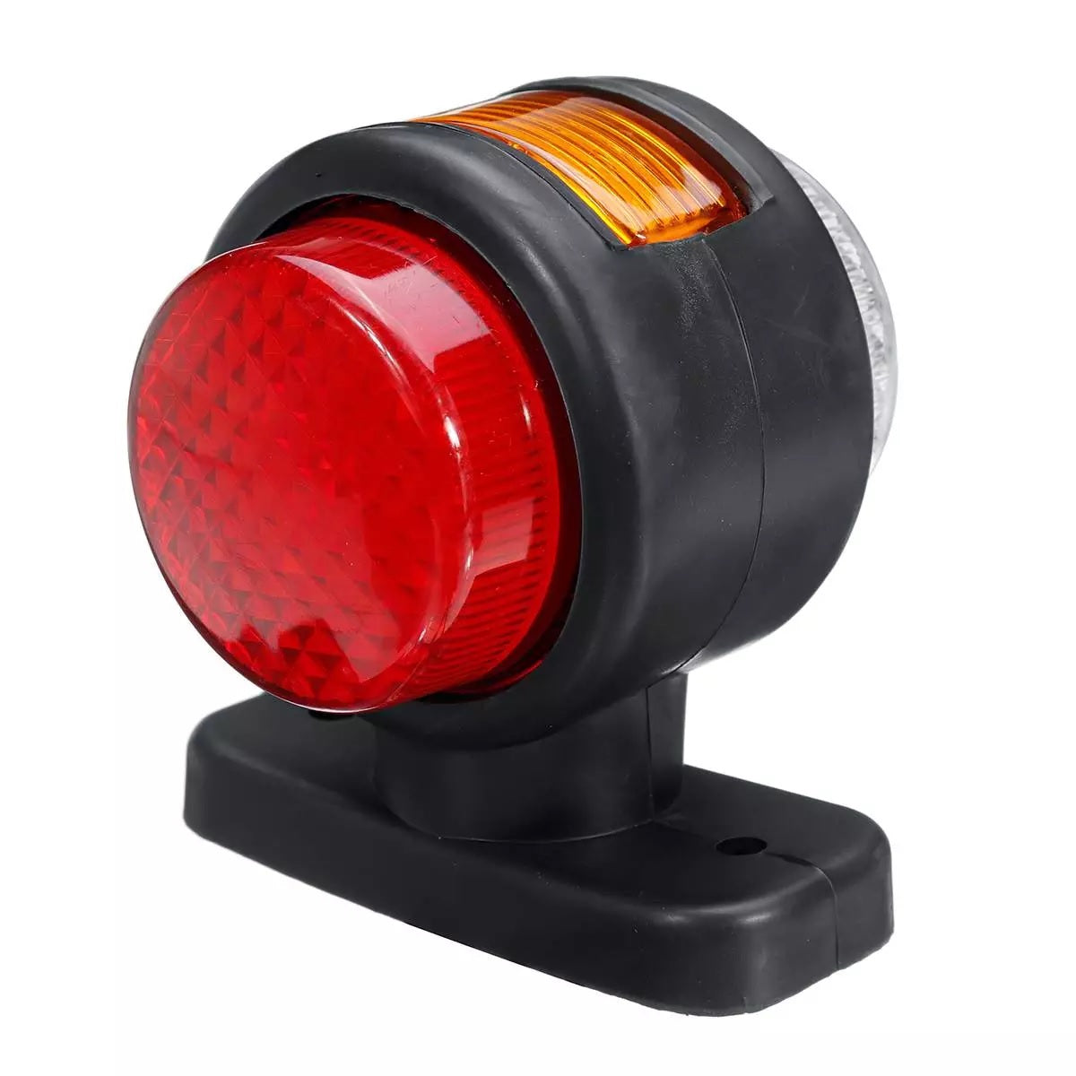 Комплект от 2 броя LED светодиодни габарити токоси рогче рогчета 24V с три светлини бяла-жълта-червена