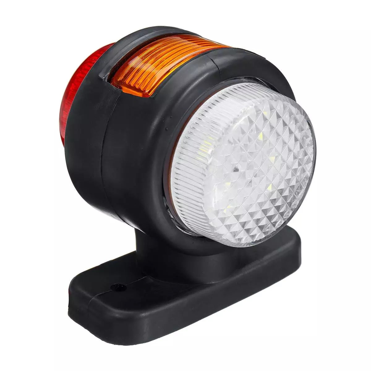 Комплект от 2 броя LED светодиодни габарити токоси рогче рогчета 24V с три светлини бяла-жълта-червена