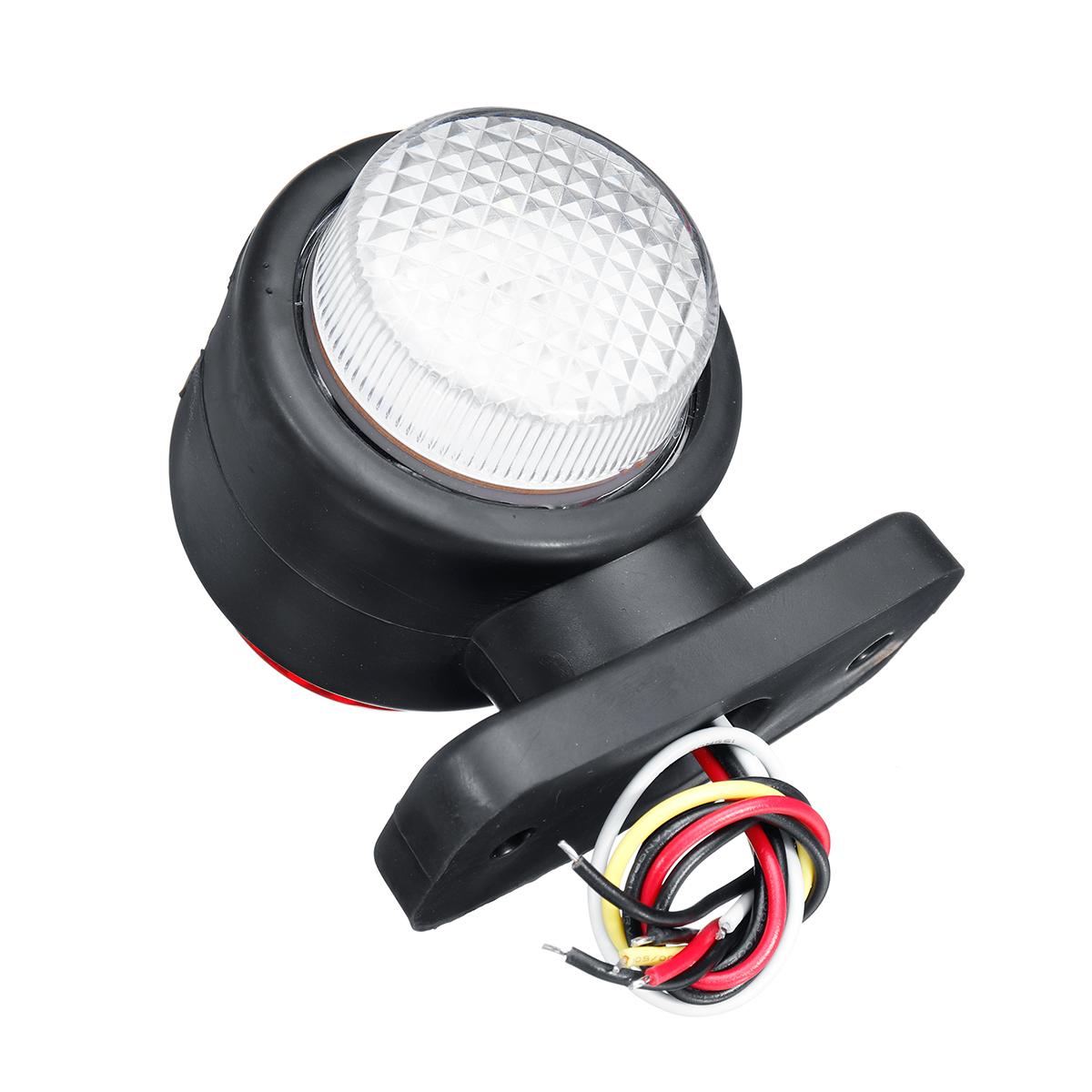 Комплект от 2 броя LED светодиодни габарити токоси рогче рогчета на 12V с три светлини бяла-жълта-червена
