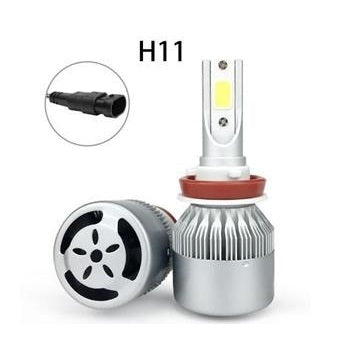 Комплект от 2 броя LED диодни крушки за фар халоген H11 / H8 / H9 12V 36W