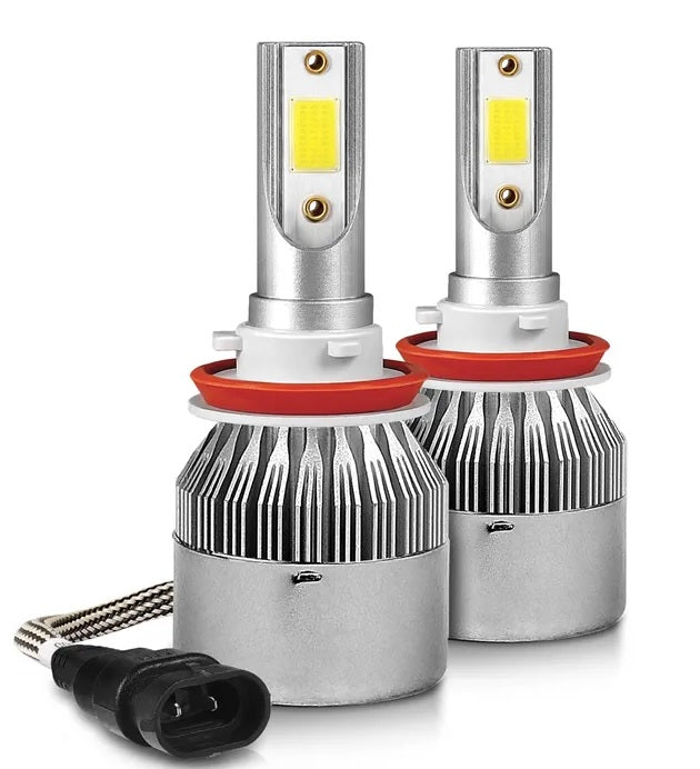 Комплект от 2 броя LED диодни крушки за фар халоген H11 / H8 / H9 12V 36W