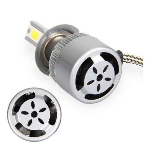 Комплект от 2 броя LED диодни крушки за фар фарове H4 Х4 12V 36W