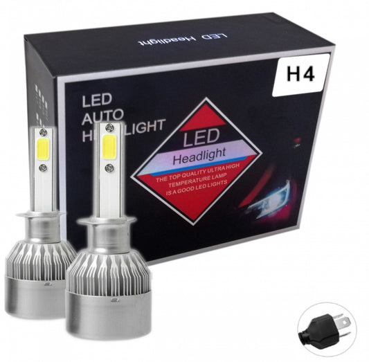 Комплект от 2 броя LED диодни крушки за фар фарове H4 Х4 12V 36W