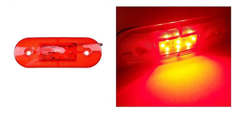24V LED Червен диоден маркер габарит токос със 9 светодиода за камион ремарке бус ван каравана платформа и др.