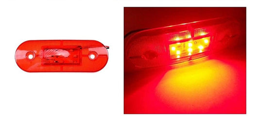 24V LED Червен диоден маркер габарит токос със 9 светодиода за камион ремарке бус ван каравана платформа и др.